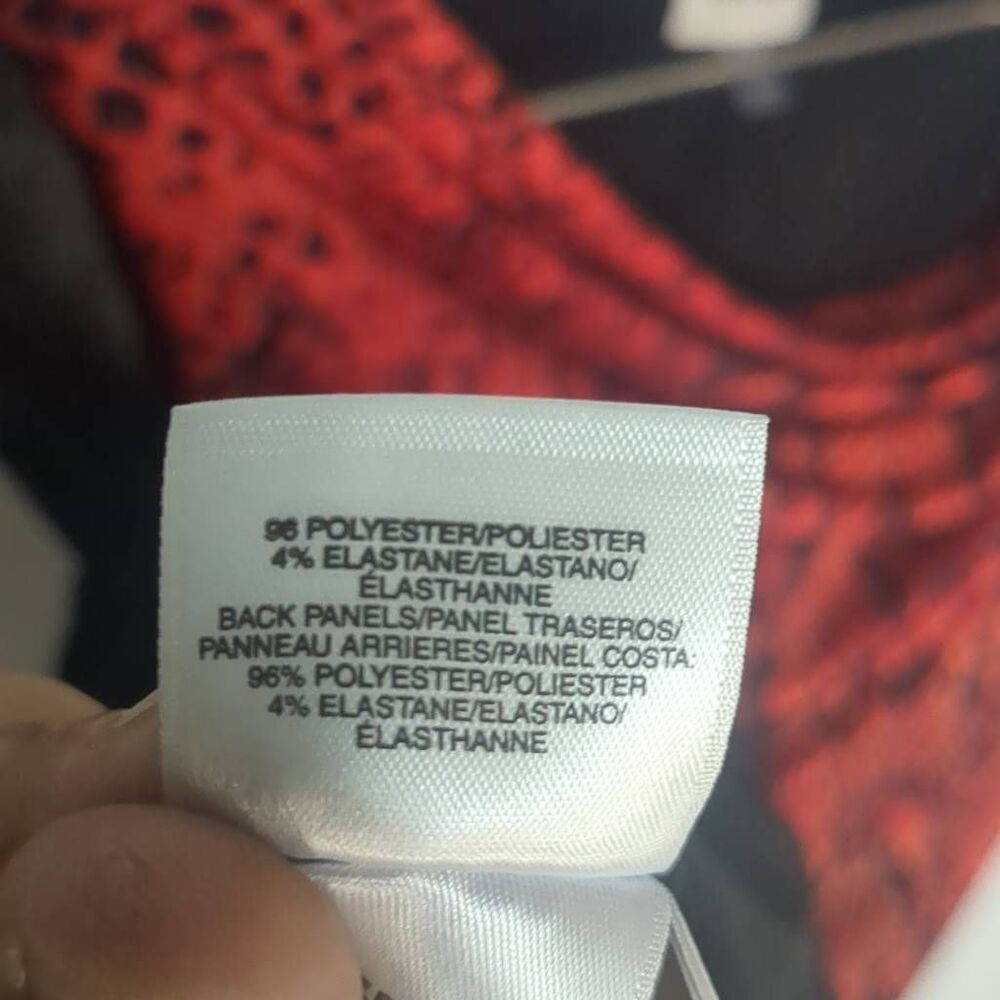 Anne Klein Memling Red Python Draped Neck Faux Le… - image 11